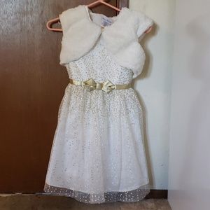 Christmas Church White Special Event Dress